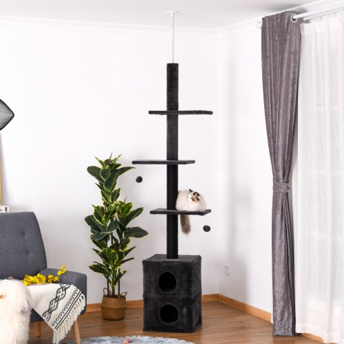 Cat Scratcher Ceiling High Multi-level w/ Jute 86.5   H - 96.5  H Perspective: bottom