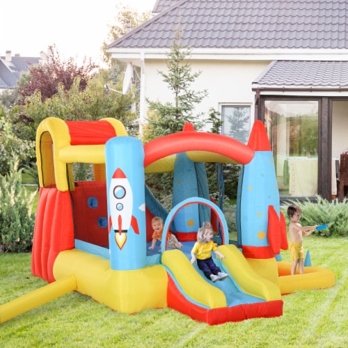 10.8' x 8.7' x 6.1' Outdoor Inflated Castle for Climbing, Sliding, & Bouncing Perspective: bottom