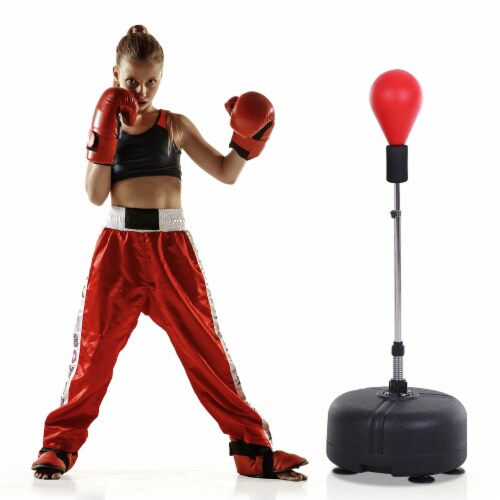 Hitting Bag Boxer Circle Set Freestanding Suction Cup, Adjustable Height Perspective: bottom