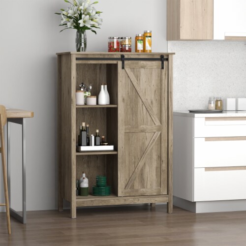 HOMCOM Bathroom Storage Cabinet Tall Towel Organizer Wood Tower Shelves  Cupboard, 1 Unit - Kroger