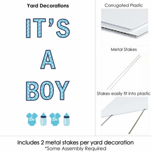 Big Dot of Happiness It's A Boy - Lawn Decor Baby Shower and Baby Announcement Yard Signs Perspective: bottom