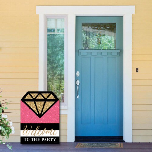 Big Dot of Happiness Girls Night Out - Party Decor - Bachelorette Party Welcome Yard Sign Perspective: bottom
