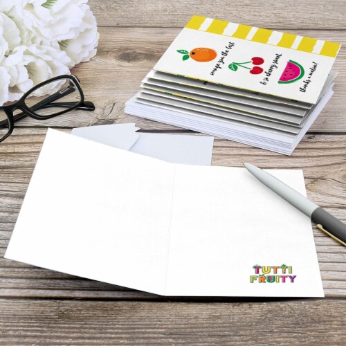 Big Dot of Happiness Tutti Fruity - Frutti Baby Shower or Birthday Party Thank You Cards 8 Ct Perspective: bottom