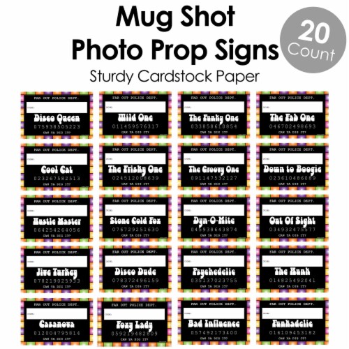Big Dot of Happiness 70 s Disco Party Mug Shots Photo Booth Props