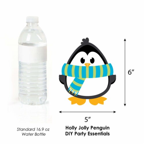 Big Dot of Happiness Holly Jolly Penguin - Decor Holiday & Christmas Party Essentials 20 Ct Perspective: bottom