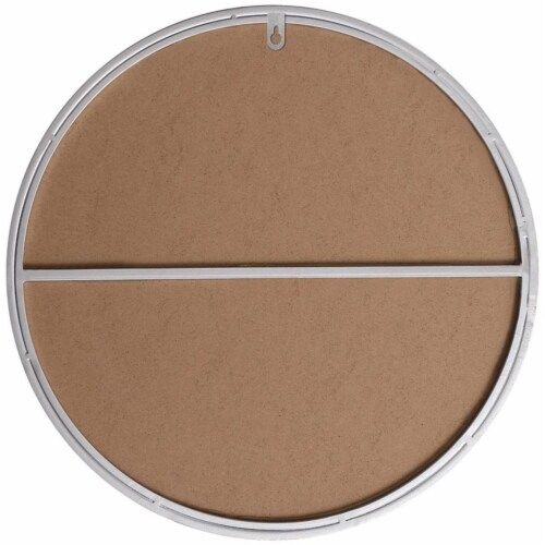 Elegant Decor Eternity 18  Round Mid Century Metal Frame Mirror in Silver Perspective: bottom