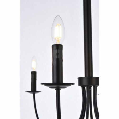 Brielle 6 lights pendant in black Perspective: bottom