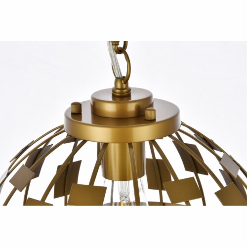 Levante 1 light pendant in brass Perspective: bottom