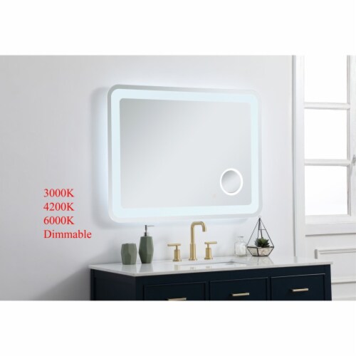 Lux 30in x 40in Hardwired LED mirror Perspective: bottom