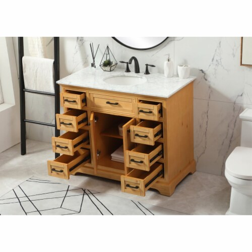 42 inch wood shop bathroom vanity