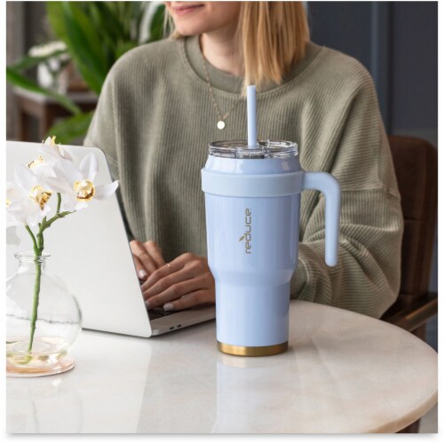 Sky Blue 40oz Handle Tumbler