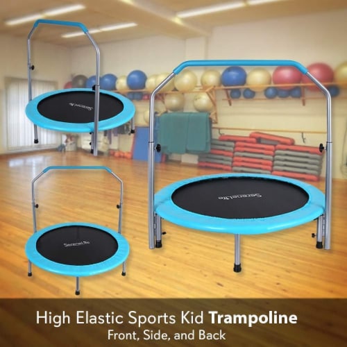 SereneLife 40 Inch Indoor Outdoor Fitness Trampoline with Padded