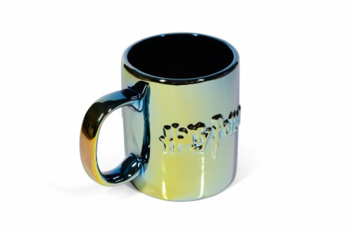 Harry Potter Logo 11oz Coffee Mug | Iridescent Metallic Holographic Finish Perspective: bottom