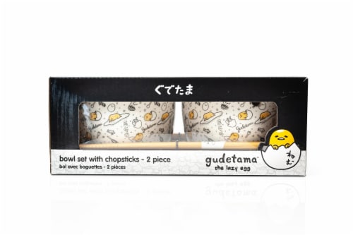 Gudetama 2 Pack 4 inch Ceramic Bowl & Chopstick Set Perspective: bottom