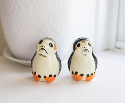 Star Wars Porgs Salt & Pepper Shakers  Official Star Wars Ceramic Spice  Shakers, Set of 2 - Fry's Food Stores