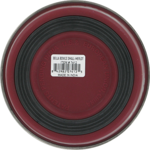 Loving Pets Small Merlot Bella Bowl Perspective: bottom