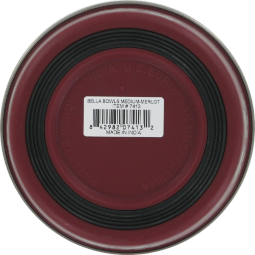 Loving Pets Medium Merlot Bella Bowl Perspective: bottom