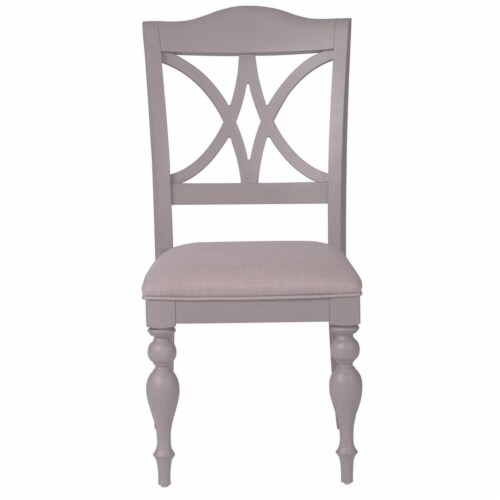 Summer House Light Gray Slat Back Side Chair (RTA)-Set of 2 Perspective: bottom