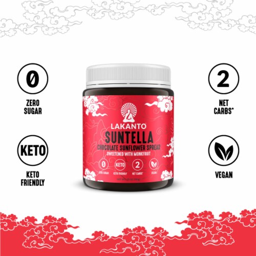 Lakanto Sugar Free Suntella Chocolate Sunflower Spread - Sweetened with Monk Fruit (10 oz) Perspective: bottom
