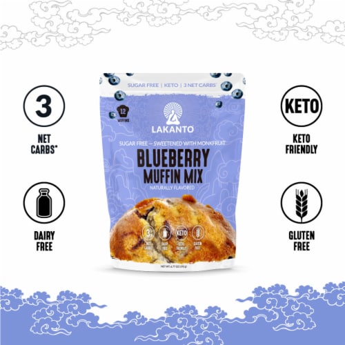 Lakanto® Sugar Free Blueberry Muffin Mix Perspective: bottom