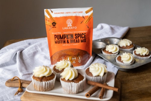Lakanto Sugar Free Pumpkin Spice Muffin and Bread Mix - Sweetened with Monkfruit (12 Muffins) Perspective: bottom