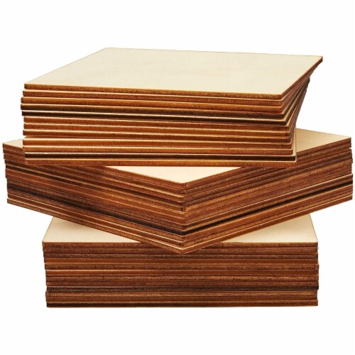 Unfinished Wood Squares, 4x4 Rounded Cutouts for Crafts, DIY Coasters (72  Pieces), PACK - Kroger