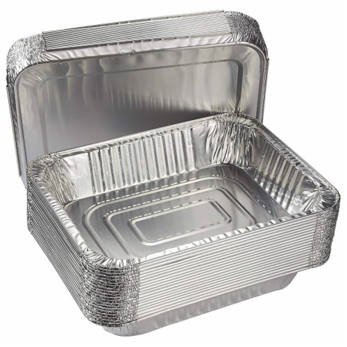 Half Size Aluminum Foil Pans, Deep Disposable Trays (12.7 x 2.2 x 10.2 In,  20 Pack), Pack - Ralphs