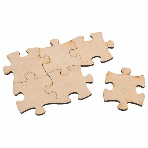 Blank Unfinished Wooden Jigsaw Puzzle (100 Pieces) Perspective: bottom