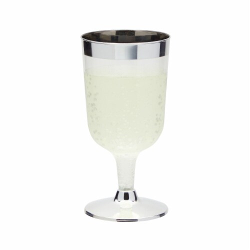 50 plastic wine shop glasses