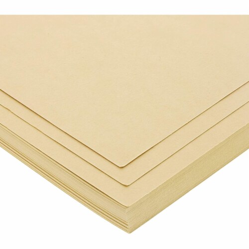 50-Pack Kraft Cardstock, Heavyweight Stationery Paper, 80lb, 8.5 x 11 Inches Perspective: bottom
