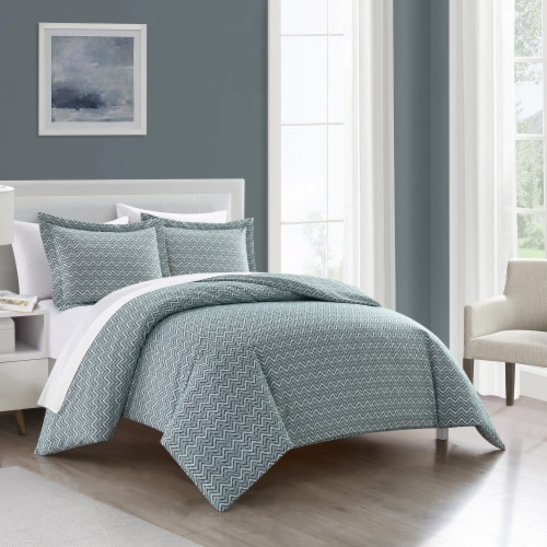 Blaine 2 or 3 Piece Duvet Cover Set Contemporary Two Tone Striped taupe king Perspective: bottom