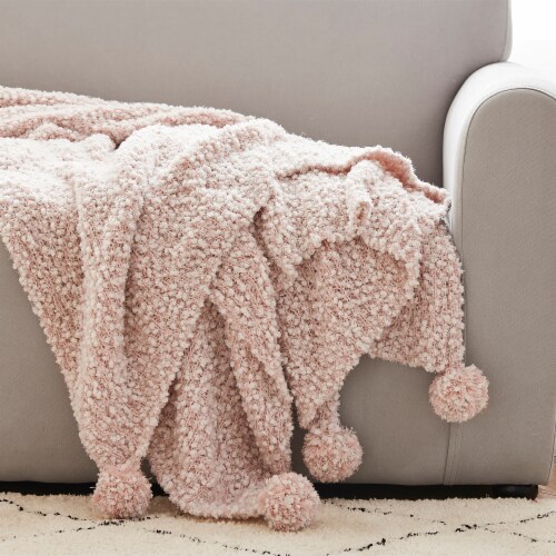 Blush pom pom throw outlet