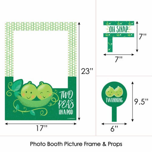 Big Dot of Happiness Double the Fun Twins Two Peas in a Pod Photo Booth Picture Frame & Props Perspective: bottom