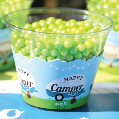 Big Dot of Happiness Happy Camper Baby Shower or Birthday Party Decor Cupcake Wrappers 12 Ct Perspective: bottom