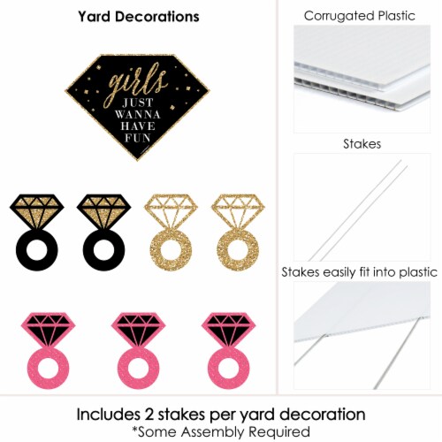 Big Dot of Happiness Girls Night Out - Outdoor Lawn Decor Bachelorette Party Yard Signs 8 Ct Perspective: bottom