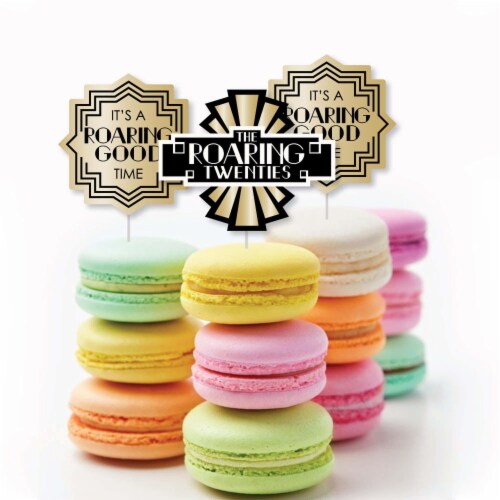 Big Dot of Happiness Roaring 20's - Cupcake Toppers 1920s Art Deco Jazz Treat Picks - 24 Ct Perspective: bottom