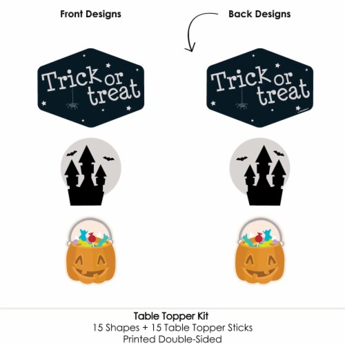 Big Dot of Happiness Trick or Treat - Halloween Party Centerpiece Sticks Table Toppers 15 Ct Perspective: bottom