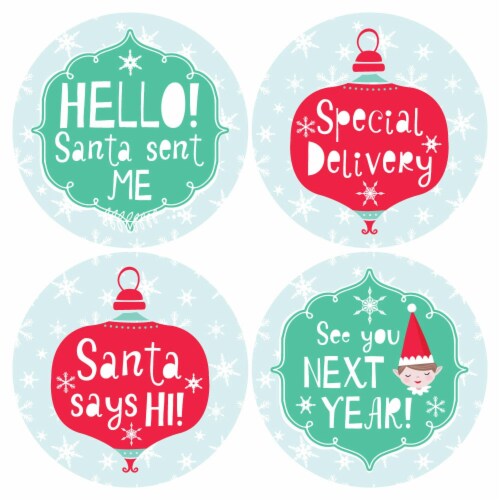 Big Dot of Happiness Elf Squad - Holiday and Christmas Elf Notes - Sticker Set of 12 Perspective: bottom