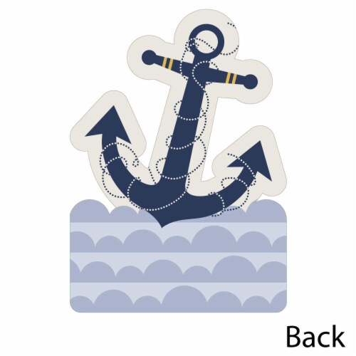 Big Dot of Happiness Ahoy - Nautical - Shaped Thank You Cards with Envelopes - 12 Ct Perspective: bottom