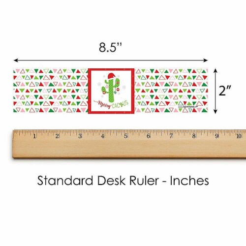 Big Dot of Happiness Merry Cactus - Christmas Cactus Party Water Bottle Sticker Labels 20 Ct Perspective: bottom