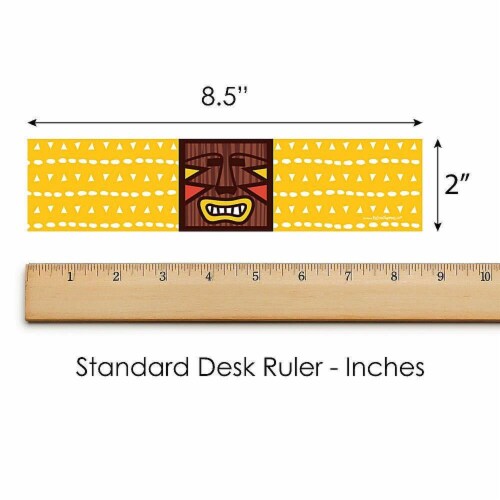 Big Dot of Happiness Tiki Luau - Tropical Hawaiian Summer Party Water Bottle Labels 20 Ct Perspective: bottom