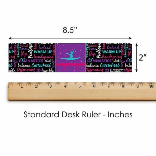 Big Dot of Happiness Tumble, Flip & Twirl - Gymnastics - Water Bottle Sticker Labels - 20 Ct Perspective: bottom