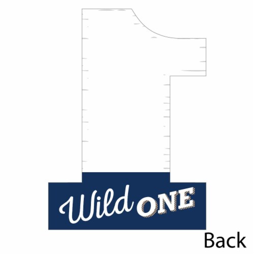 Big Dot of Happiness He's a Wild One - 1st Birthday Party Shaped Thank You Note Cards - 12 Ct Perspective: bottom