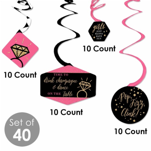 Big Dot of Happiness Girls Night Out - Bachelorette Hanging - Party Decoration Swirls - 40 Ct Perspective: bottom