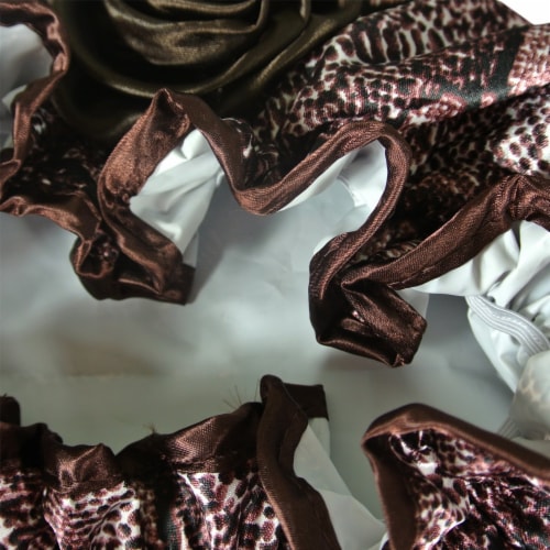 Kella Milla Stylish Satin Shower Cap, Snake Skin Perspective: bottom