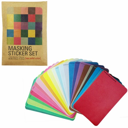 Wrapables Decorative Patterns Masking Sticker Set, ( Basic + Solid Color) Perspective: bottom