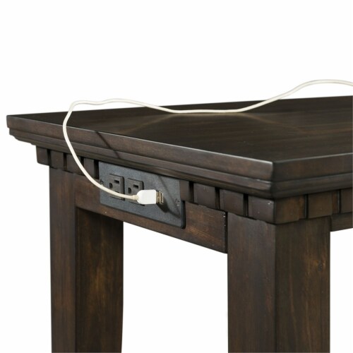 Picket House Furnishings Steele Multipurpose Bar Table Set in Brown Perspective: bottom