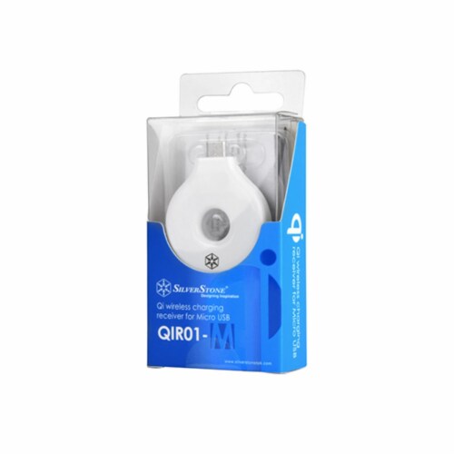 Qi wireless charging receiver for Micro USB Perspective: bottom