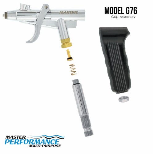 G76 Pistol Trigger Gravity Feed Airbrush, Spray Gun Air Cap Head, 0.3mm Tip, 3 Gravity Cups Perspective: bottom