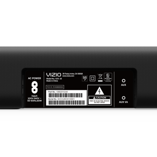 VIZIO V-Series 2.0 Compact Sound Bar - V20-J8 Perspective: bottom